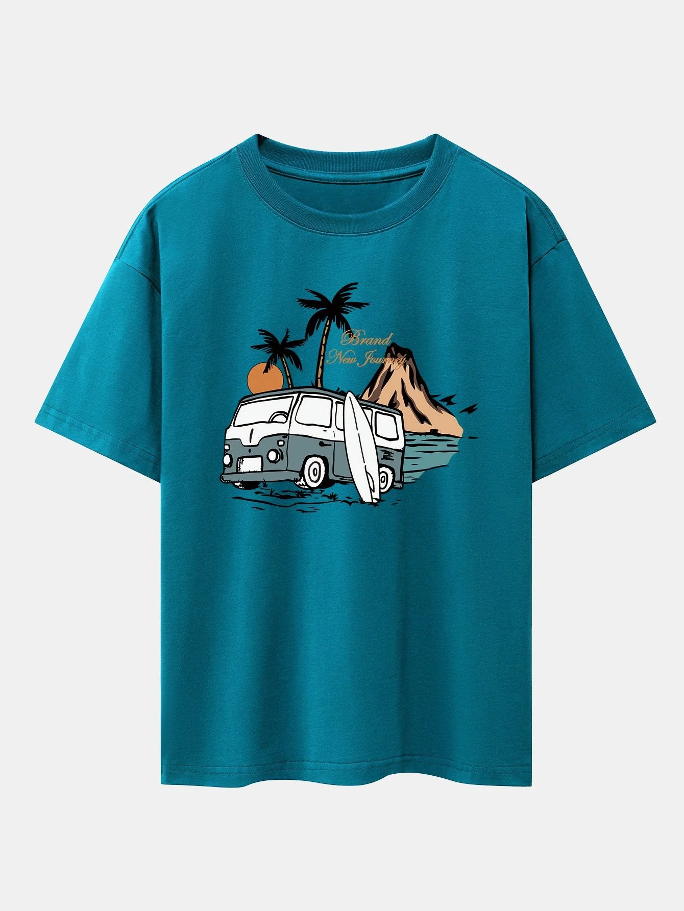 Emilio® | Car Island Print Drop Shoulder Oversize T-Shirt - Image 9