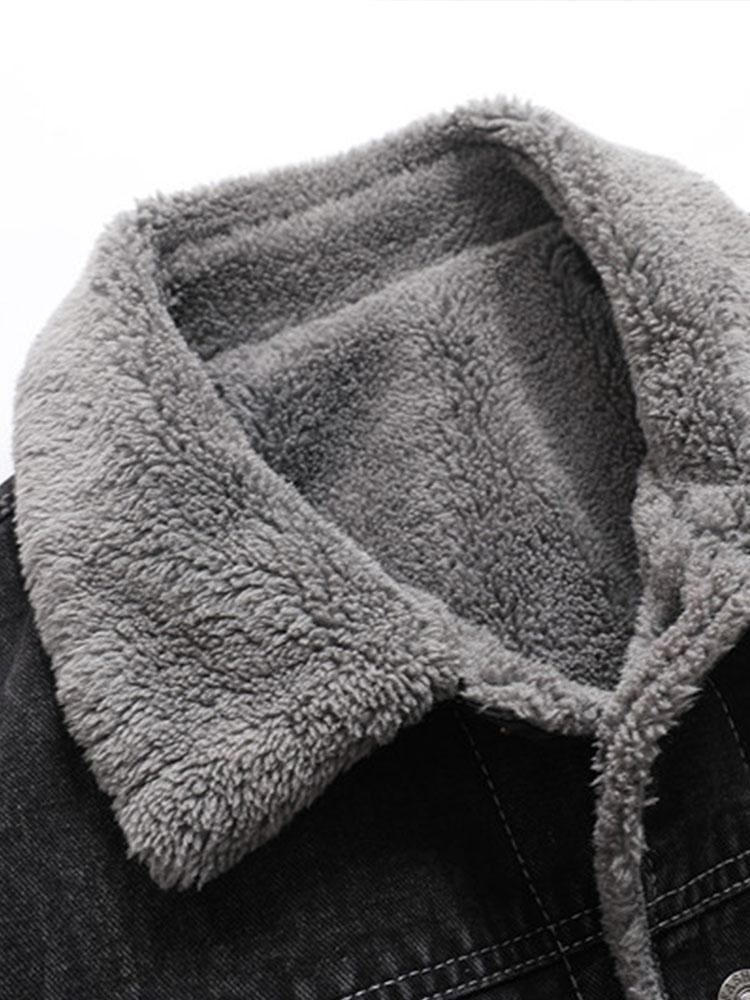 Emmett | Teddy Lined Washed Denim Jacket - Image 8