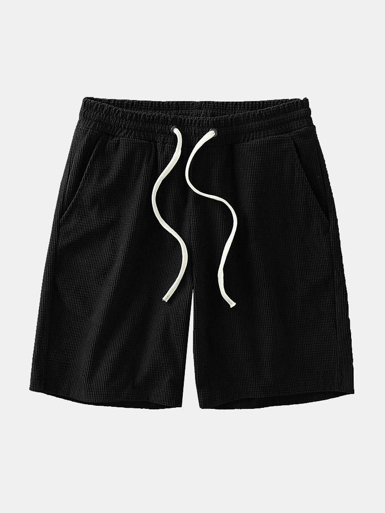 Enrique® | Drawstring Crosscut Corduroy Shorts - Image 2