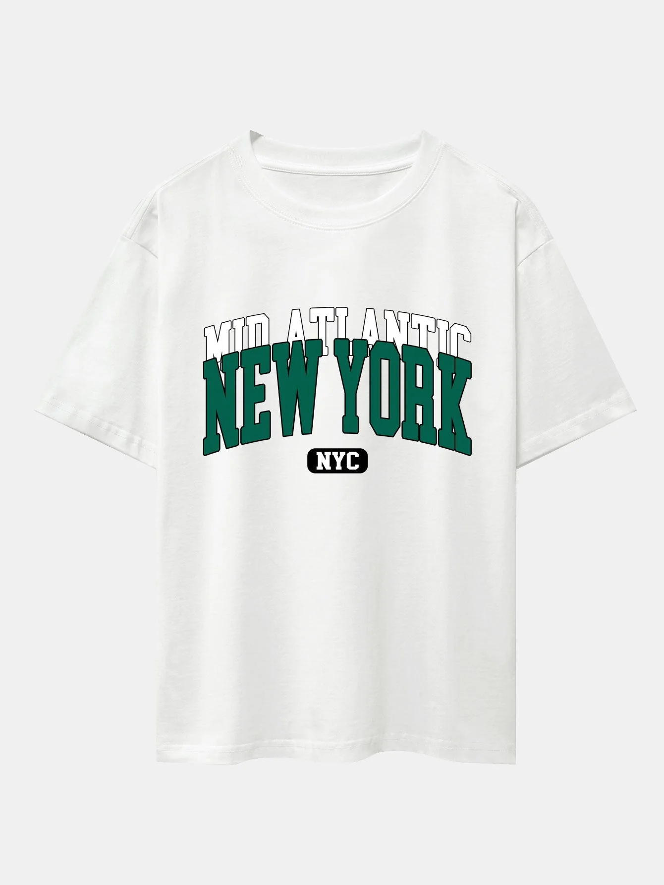 Enrique® | New York Print Drop Shoulder Oversize T-Shirt & Drawstring Corduroy Shorts - Image 7
