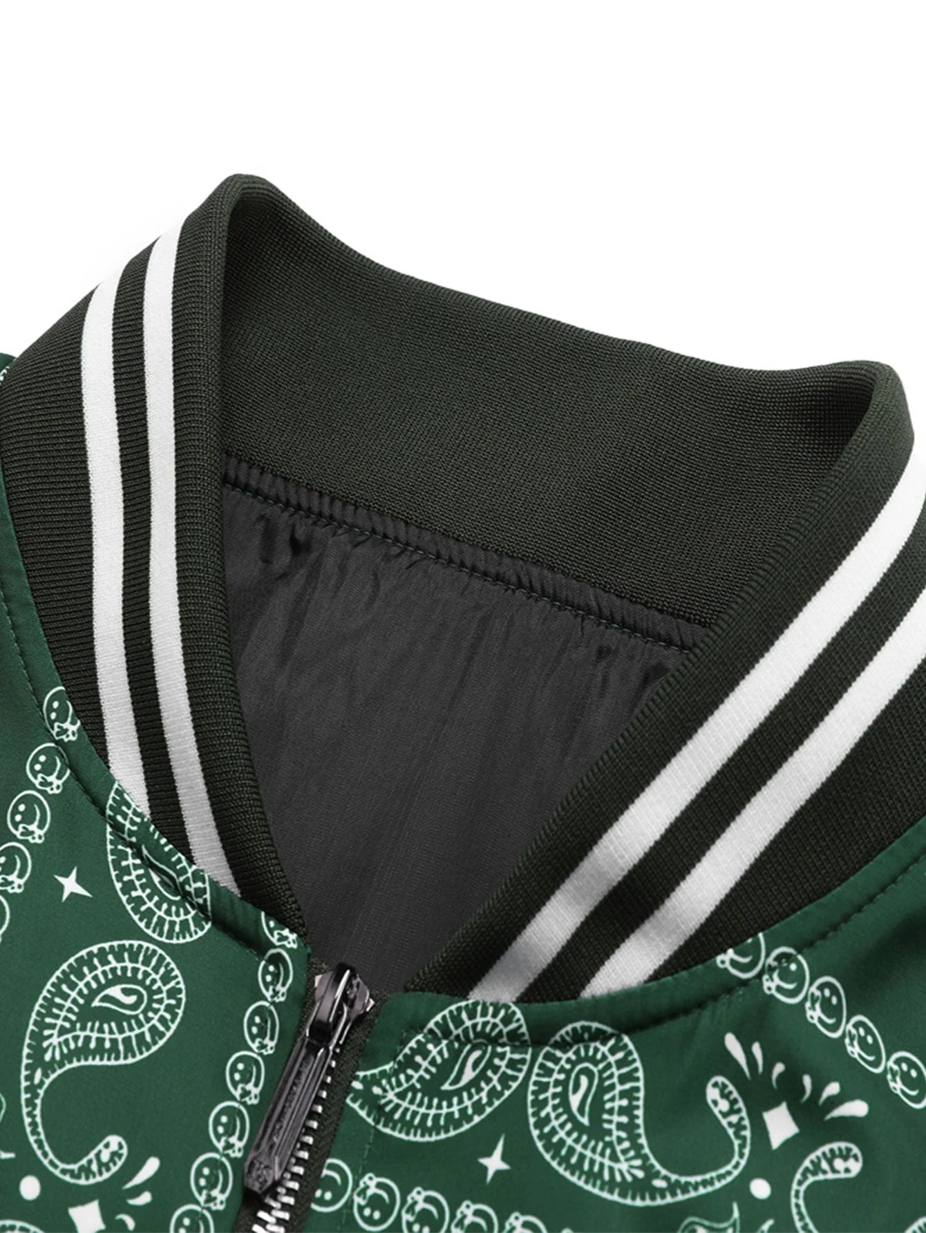 Eolo® | Paisley Print Baseball Jacket - Image 10