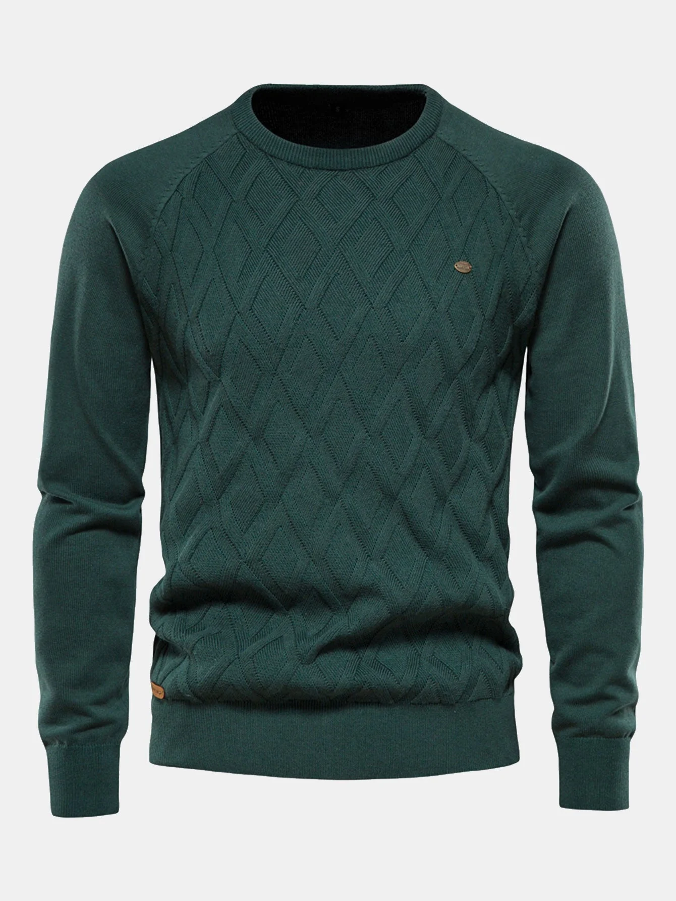 Erasmo® | Geometry Jacquard Crewneck Sweater - Image 4