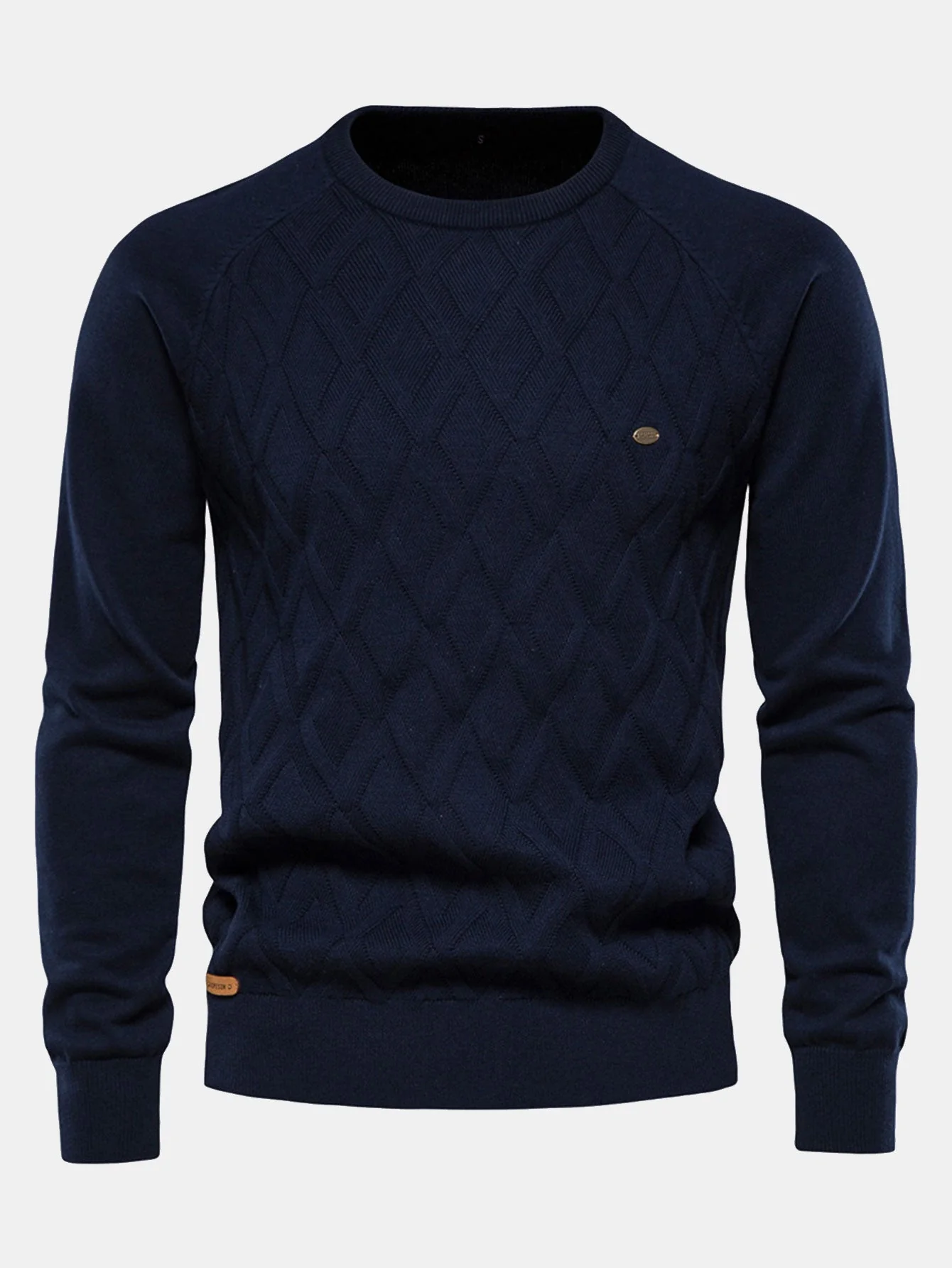 Erasmo® | Geometry Jacquard Crewneck Sweater - Image 5