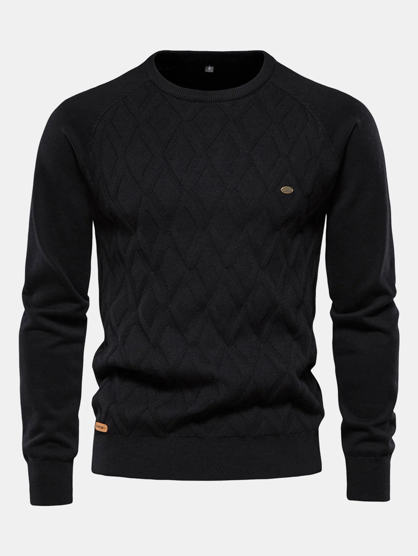 Erasmo® | Geometry Jacquard Crewneck Sweater - Image 7
