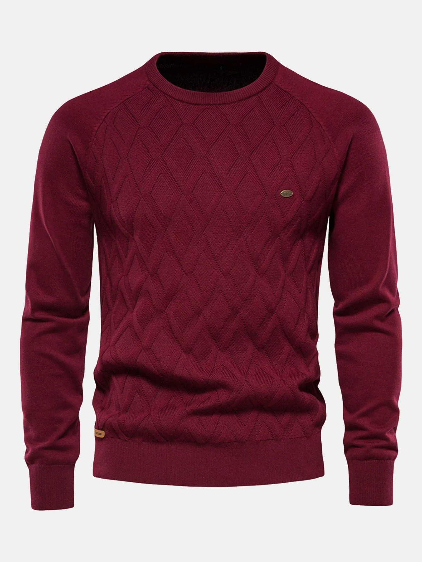 Erasmo® | Geometry Jacquard Crewneck Sweater - Image 8