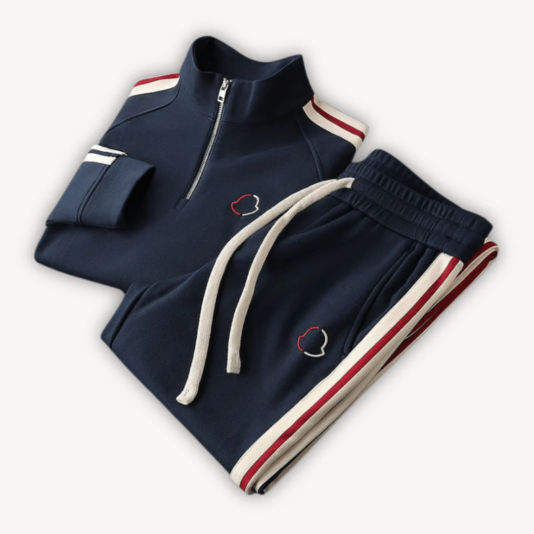Erasmo® | Men Tracksuits with Side Stripes - Image 2