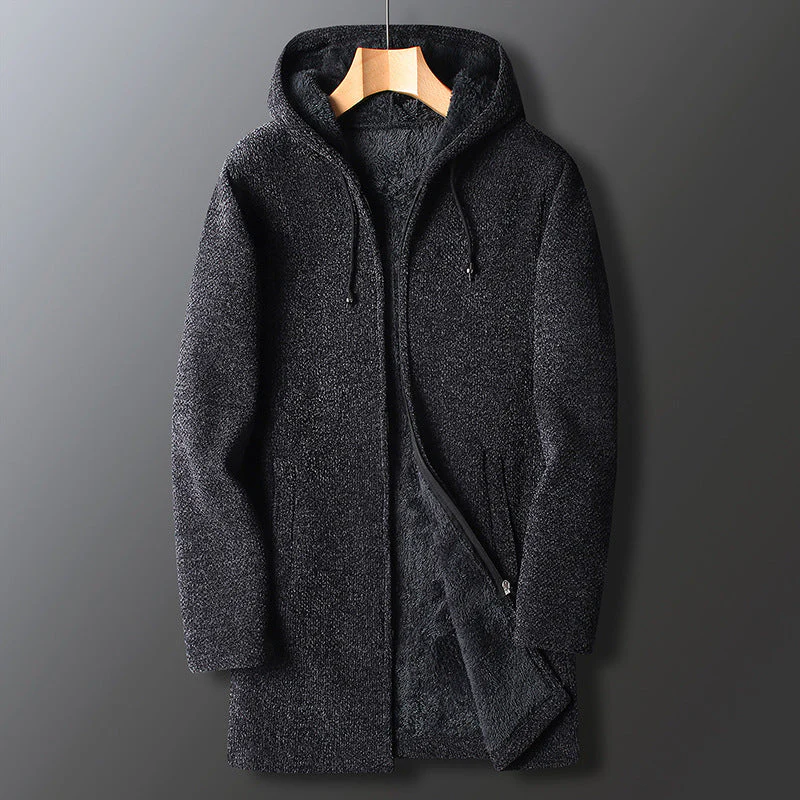 Erasmus® | Classic Men'S Coat With Hood Made Of Fleece - Image 4