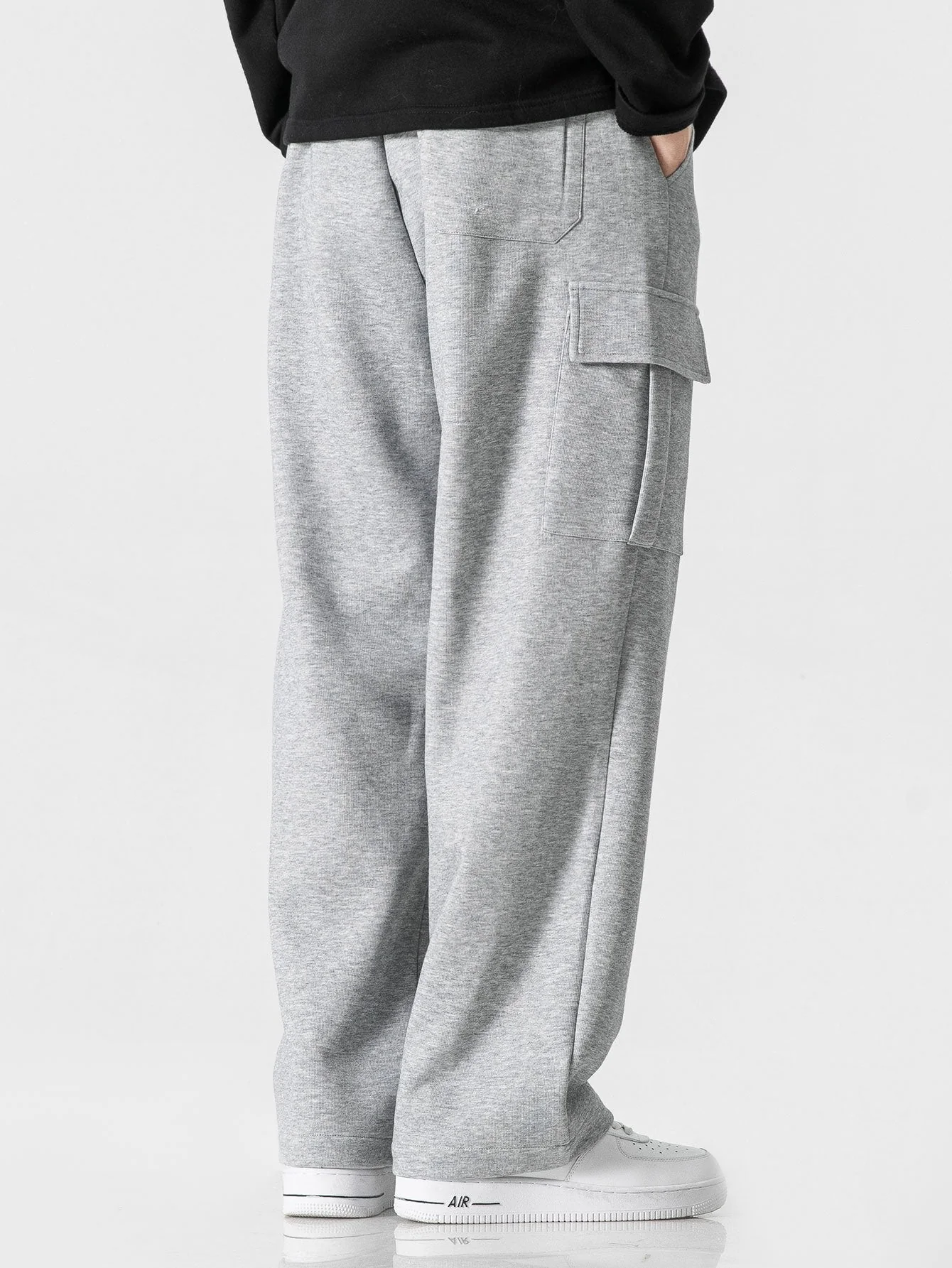 Erasto® | Relax Fit Straight Leg Jersey Cargo Pants - Image 3