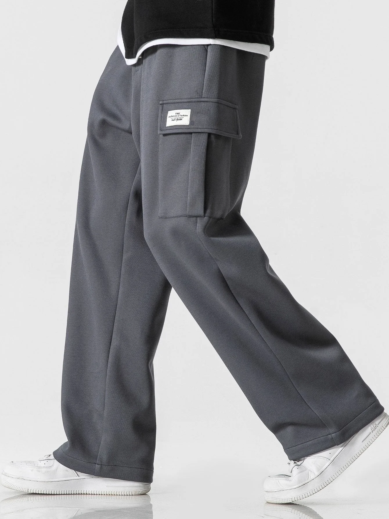 Erasto® | Relax Fit Straight Leg Jersey Cargo Pants - Image 6
