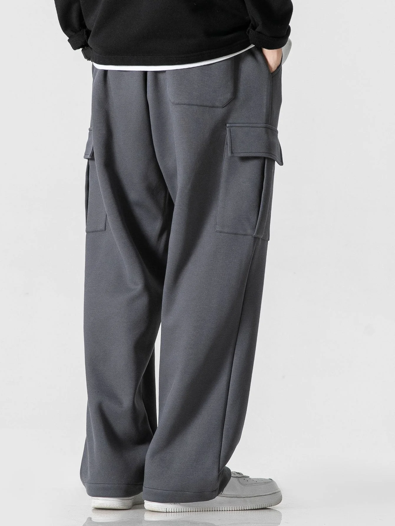 Erasto® | Relax Fit Straight Leg Jersey Cargo Pants - Image 7
