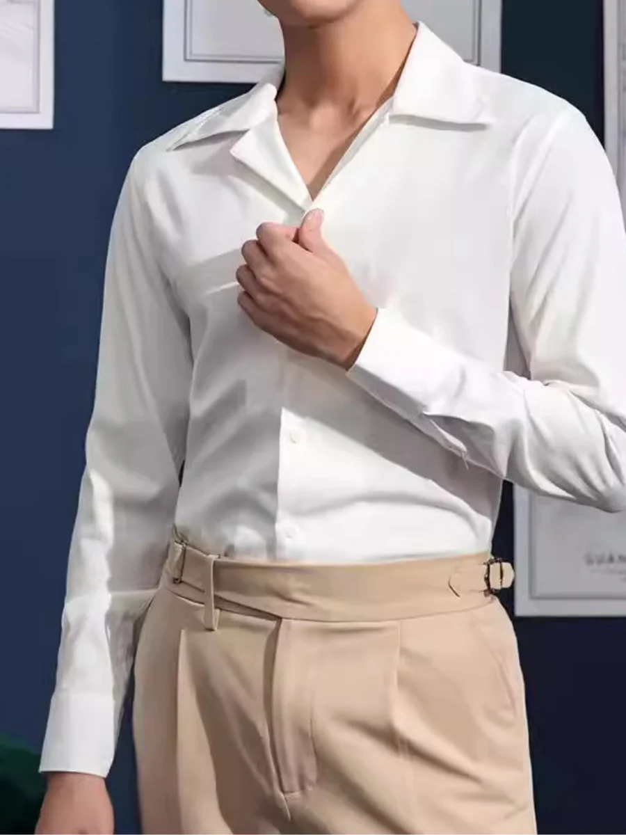 Erastus® | Wrinkle-Free Men'S Shirt With Cuban Collar - Image 3