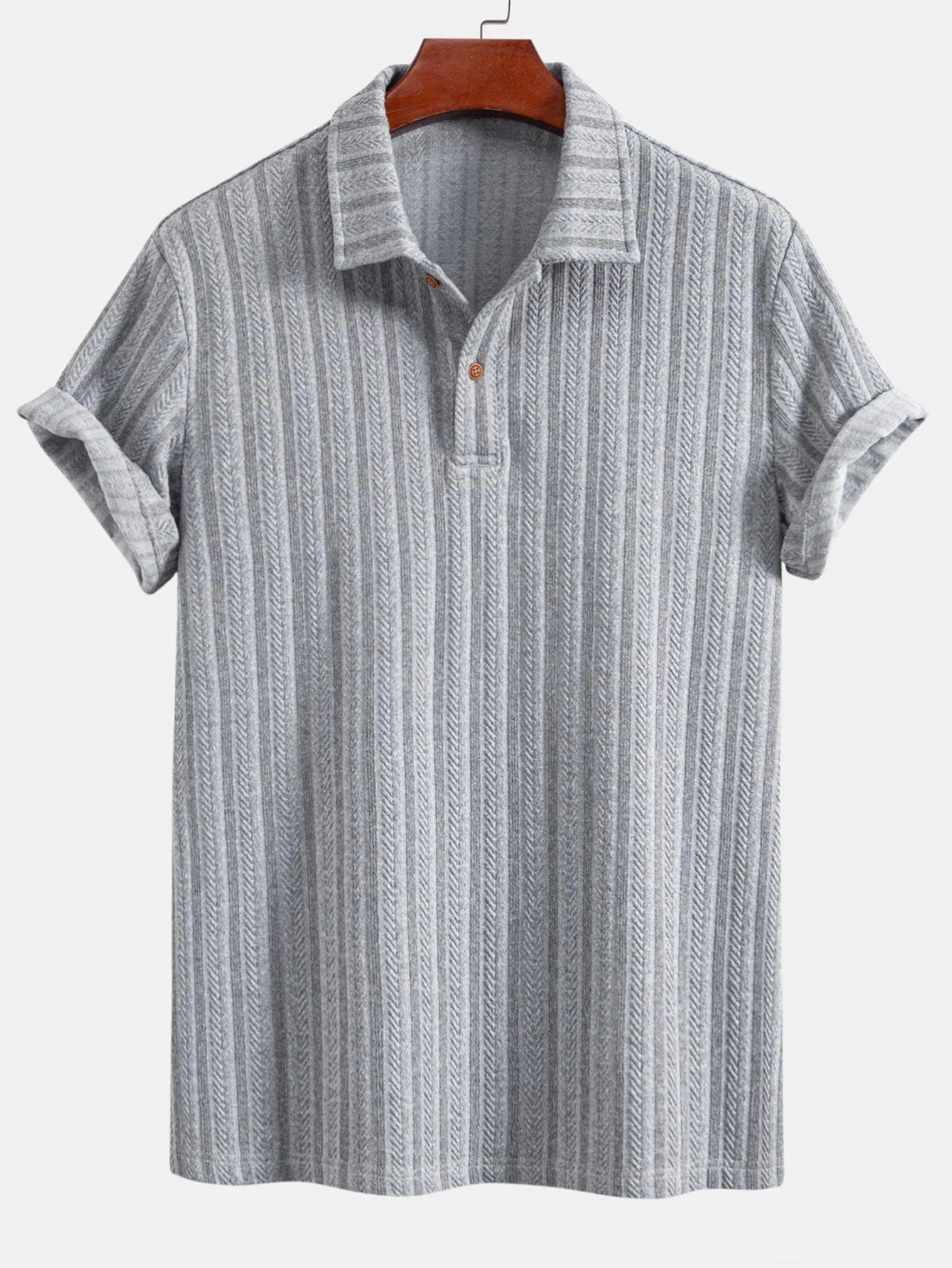 Eric® | Wheat Ear Jacquard Polo Shirt - Image 5