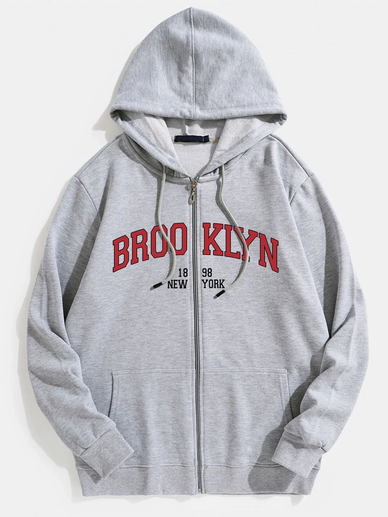 Eric | Brooklyn Print Zip Through Hoodie