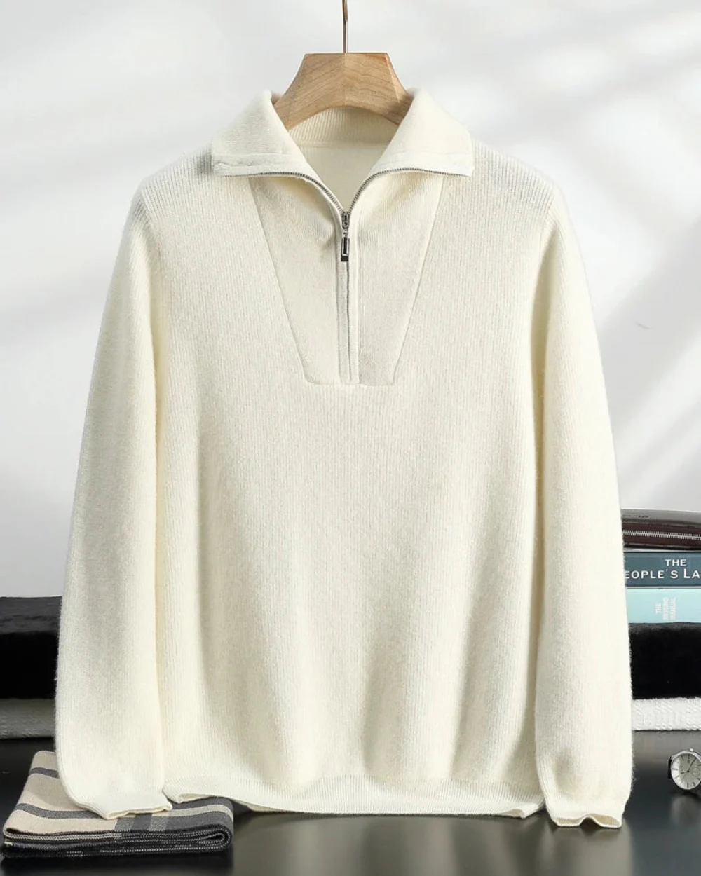 Erik | Portofino Cashmere Half Zip Sweater - Image 3