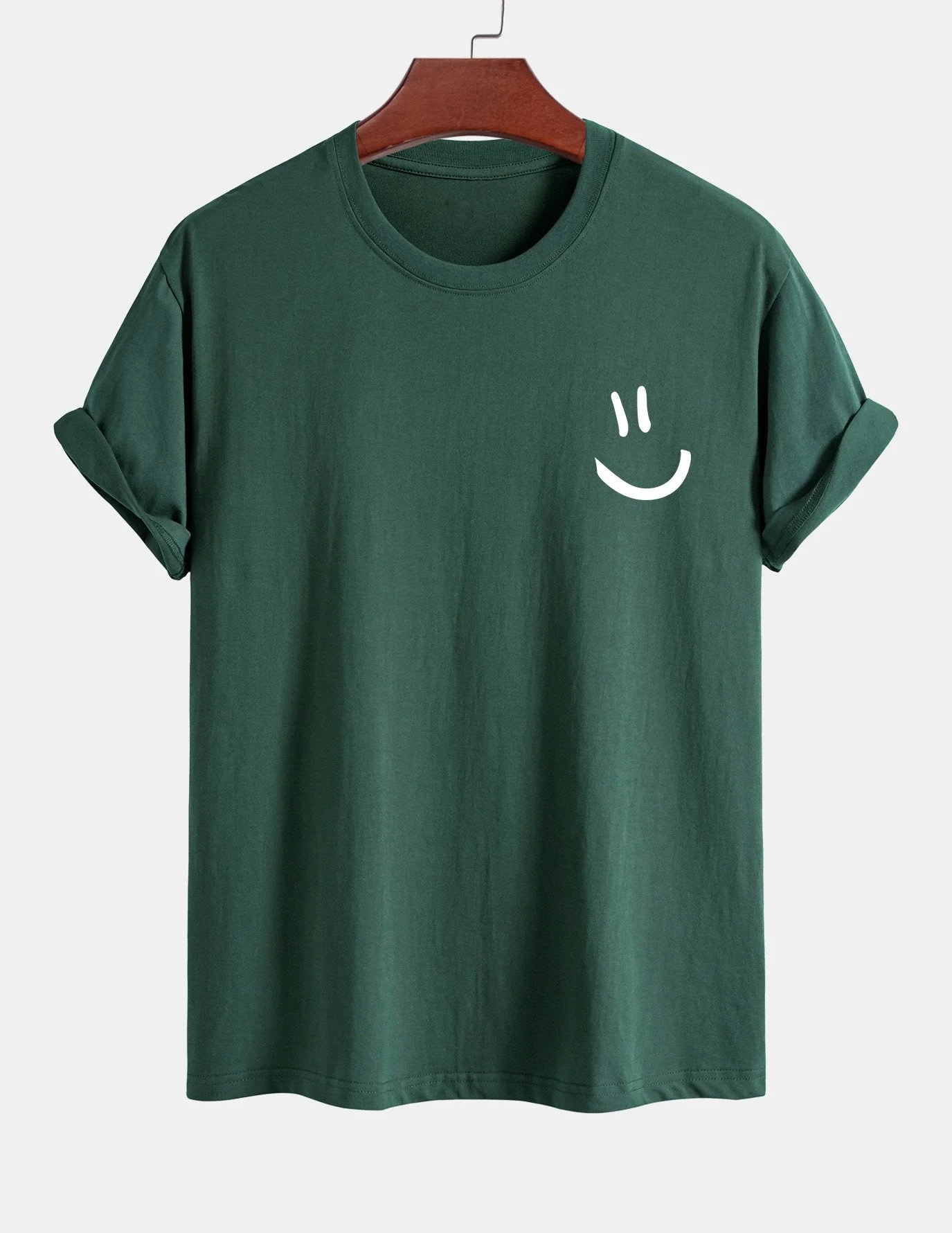 Ernest® | Regular Fit Smiley Face Print Cotton T-Shirt - Image 5