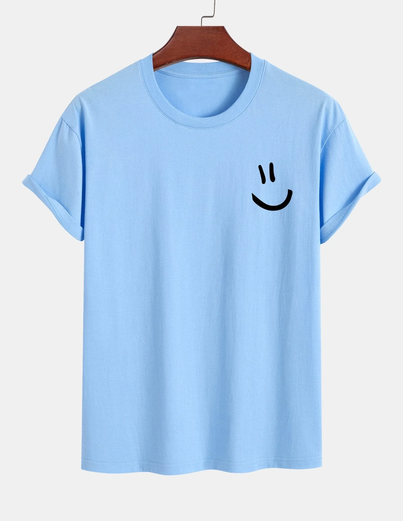 Ernest® | Regular Fit Smiley Face Print Cotton T-Shirt - Image 6