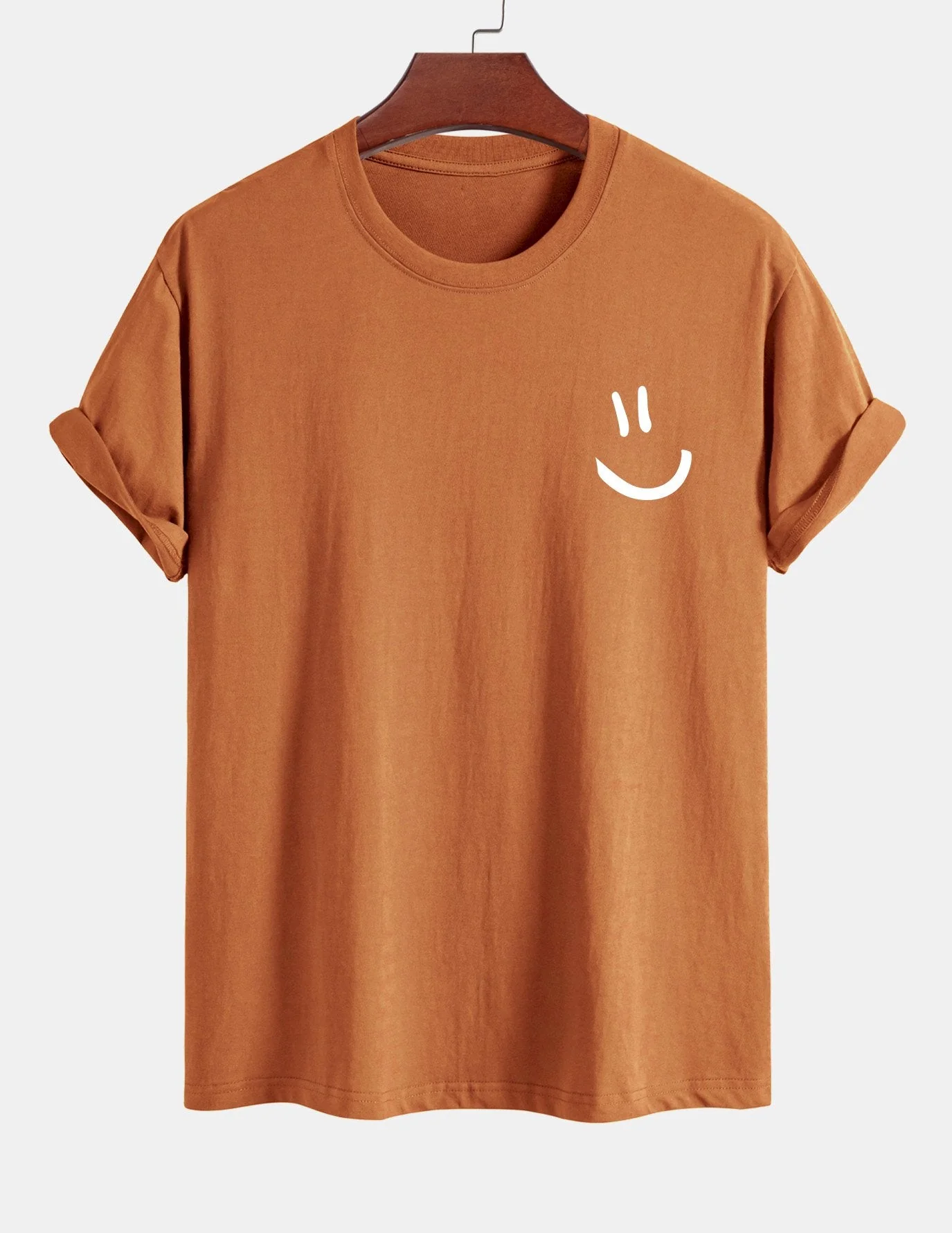 Ernest® | Regular Fit Smiley Face Print Cotton T-Shirt - Image 7