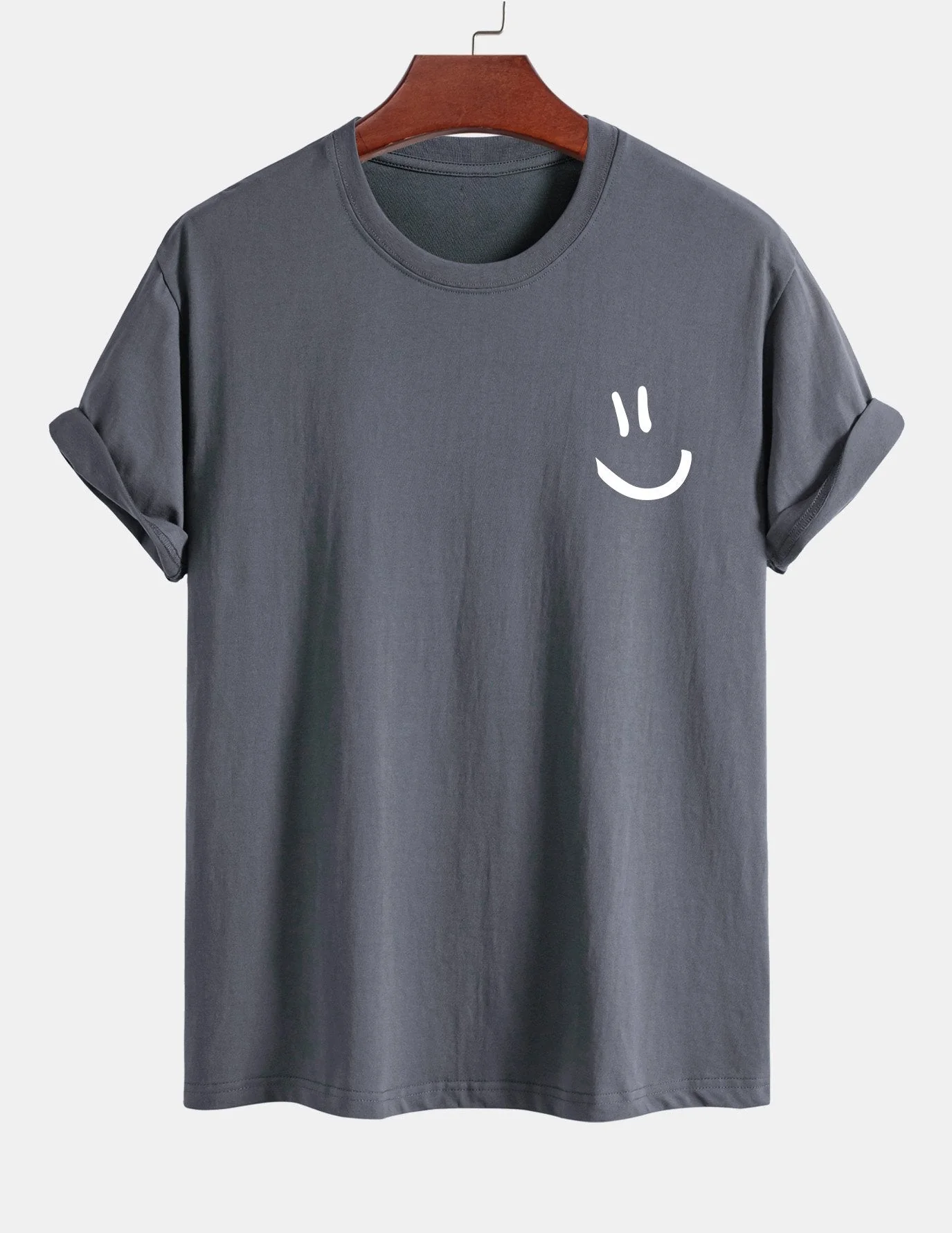 Ernest® | Regular Fit Smiley Face Print Cotton T-Shirt - Image 8