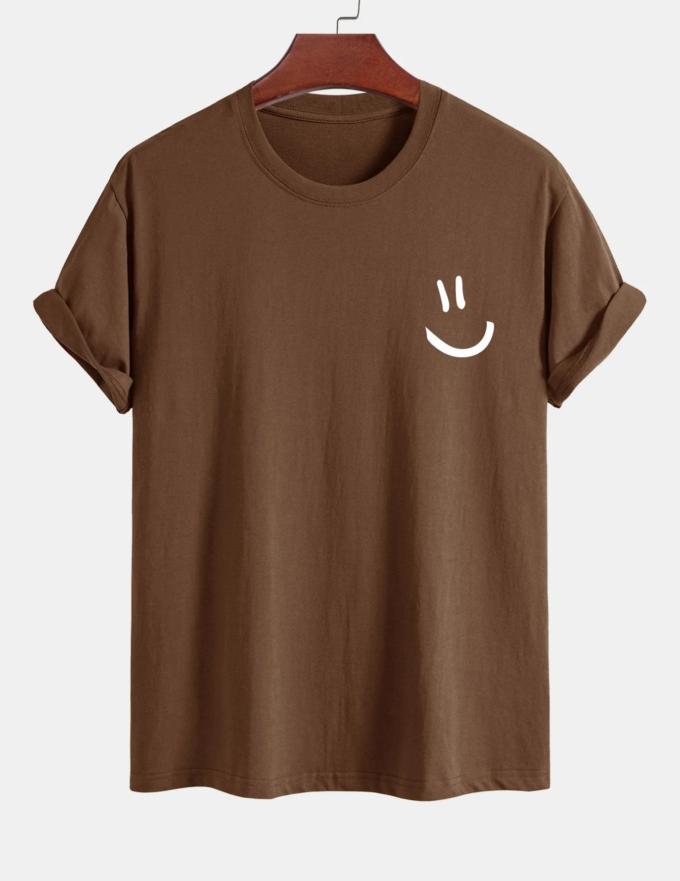 Ernest® | Regular Fit Smiley Face Print Cotton T-Shirt - Image 9