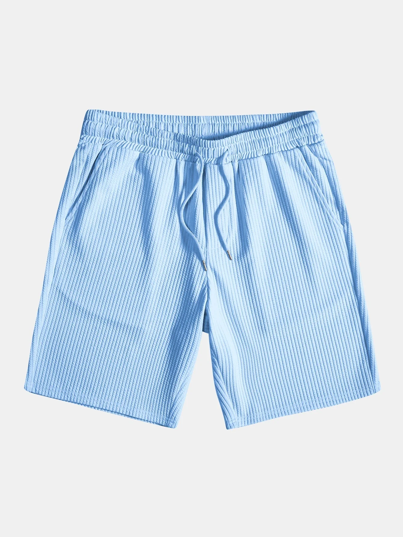 Ernesto® | Short Sleeved V-Neck Ribbed Polo & Drawstring Ribbed Shorts - Image 16