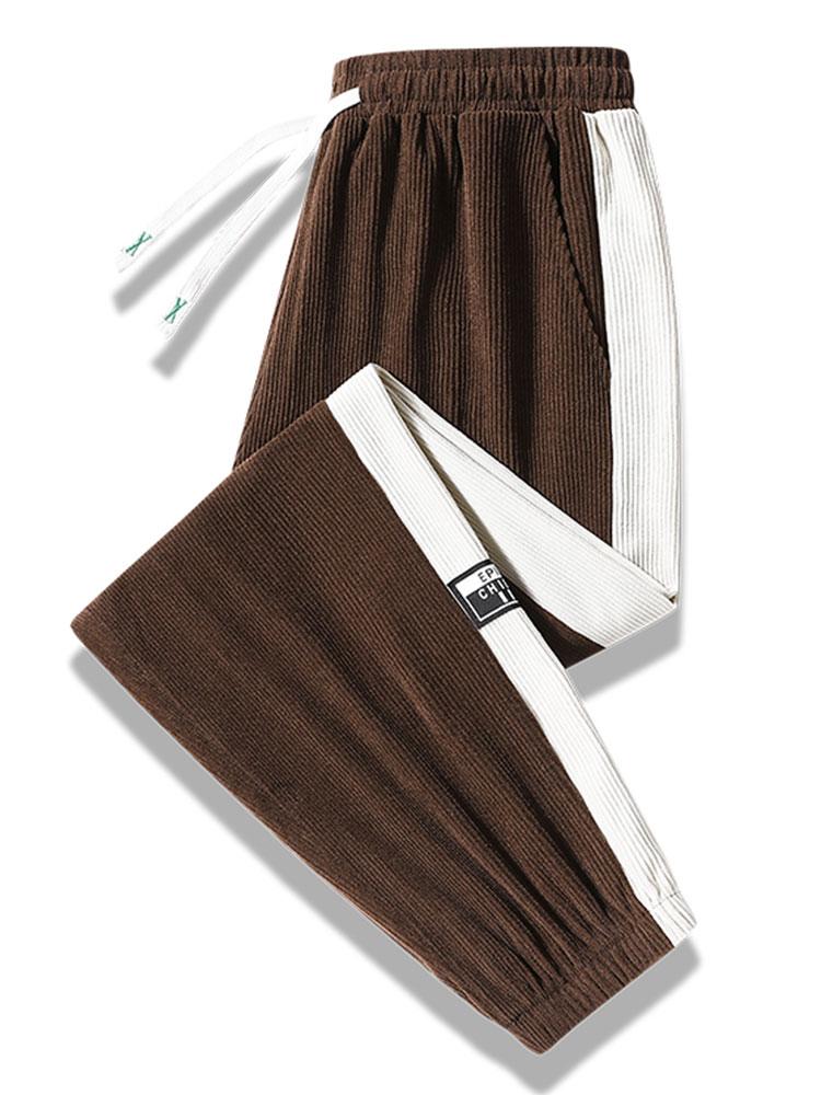 Ernesto® | Side Stripe Corduroy Jogging Pants - Image 18