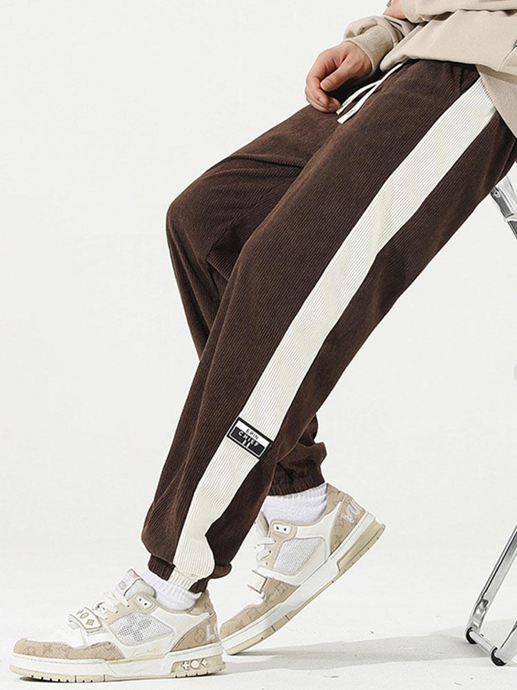 Ernesto® | Side Stripe Corduroy Jogging Pants - Image 7
