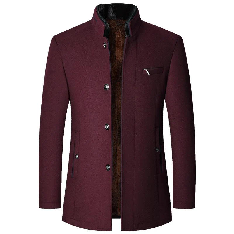 Eros | Classic high collar wool coat for men - Image 5
