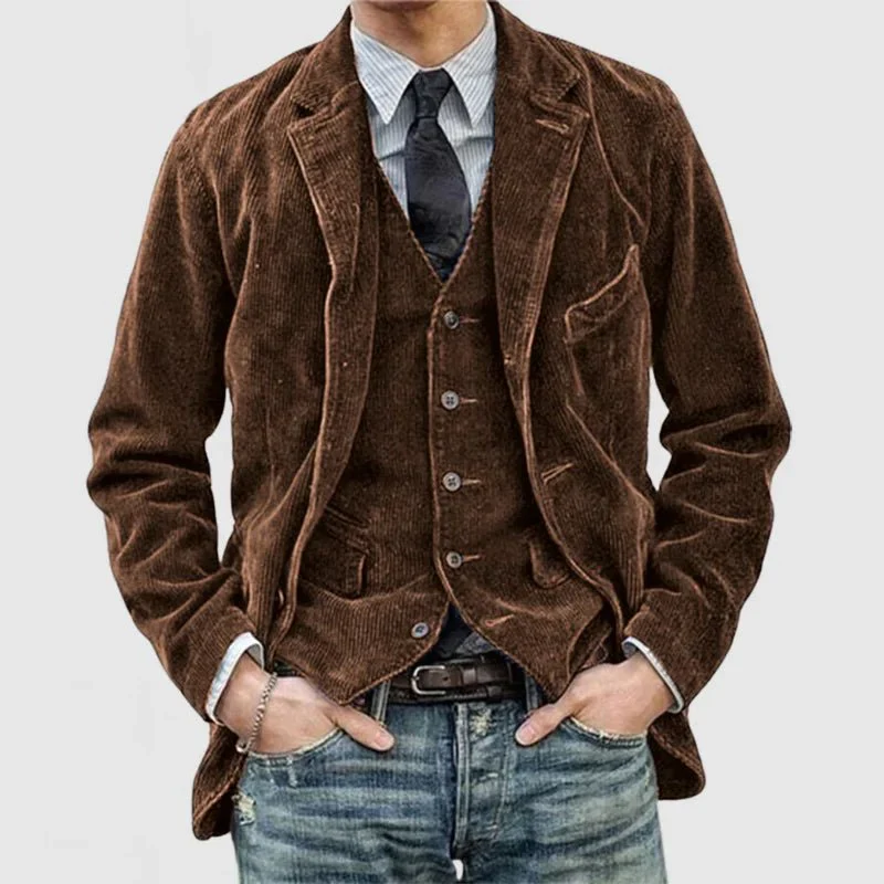 Eros | Modern corduroy jacket and vest in a set - Image 3