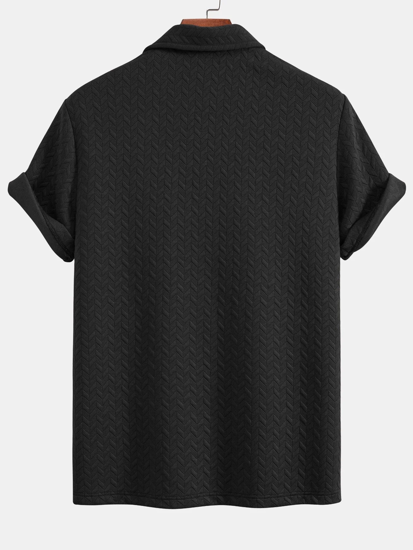 Esdras® | Short Sleeved Jacquard Textured Polo - Image 6