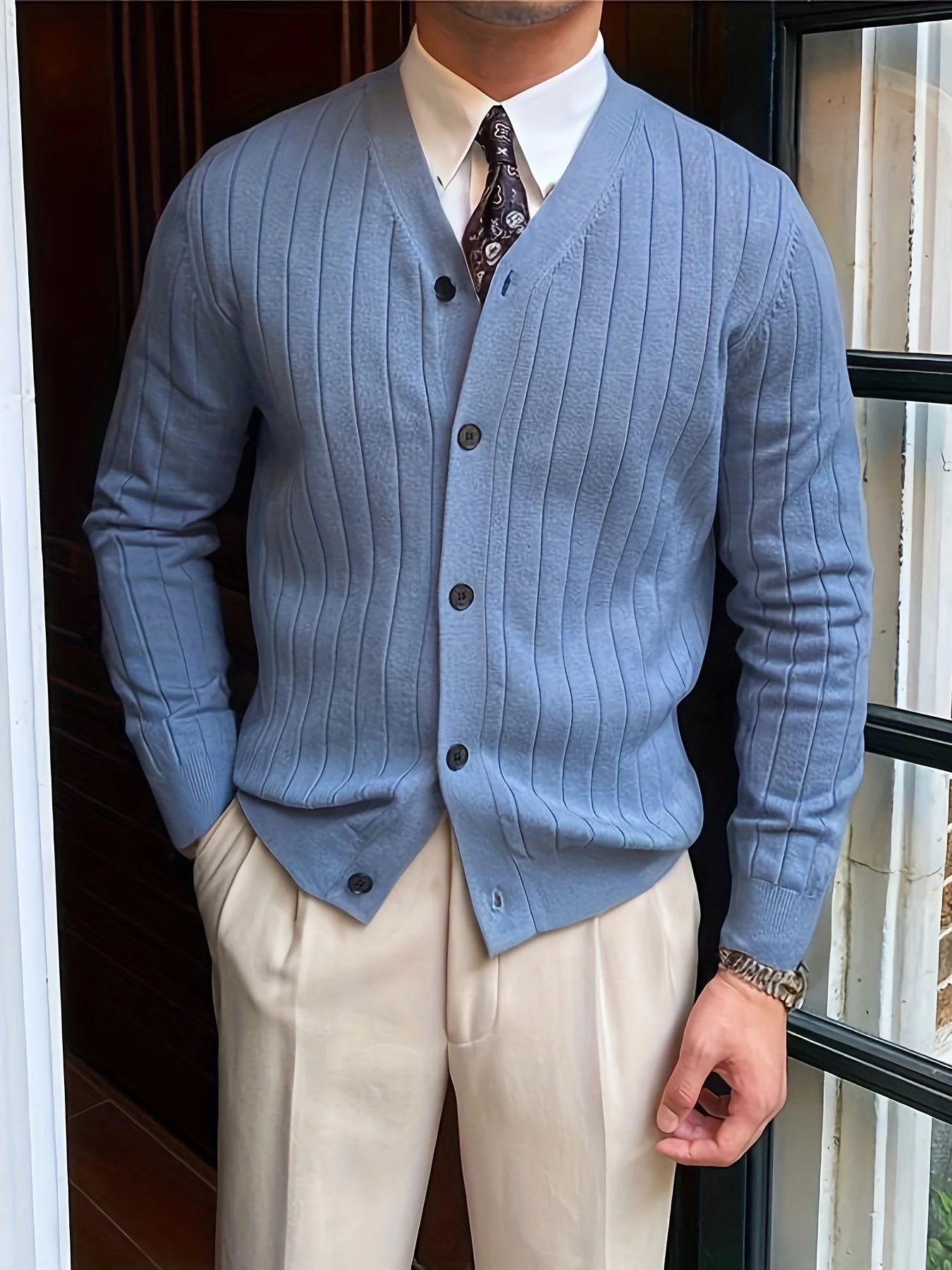 Esiquio® | Men'S Stylish V-Neck Button Vest - Image 2