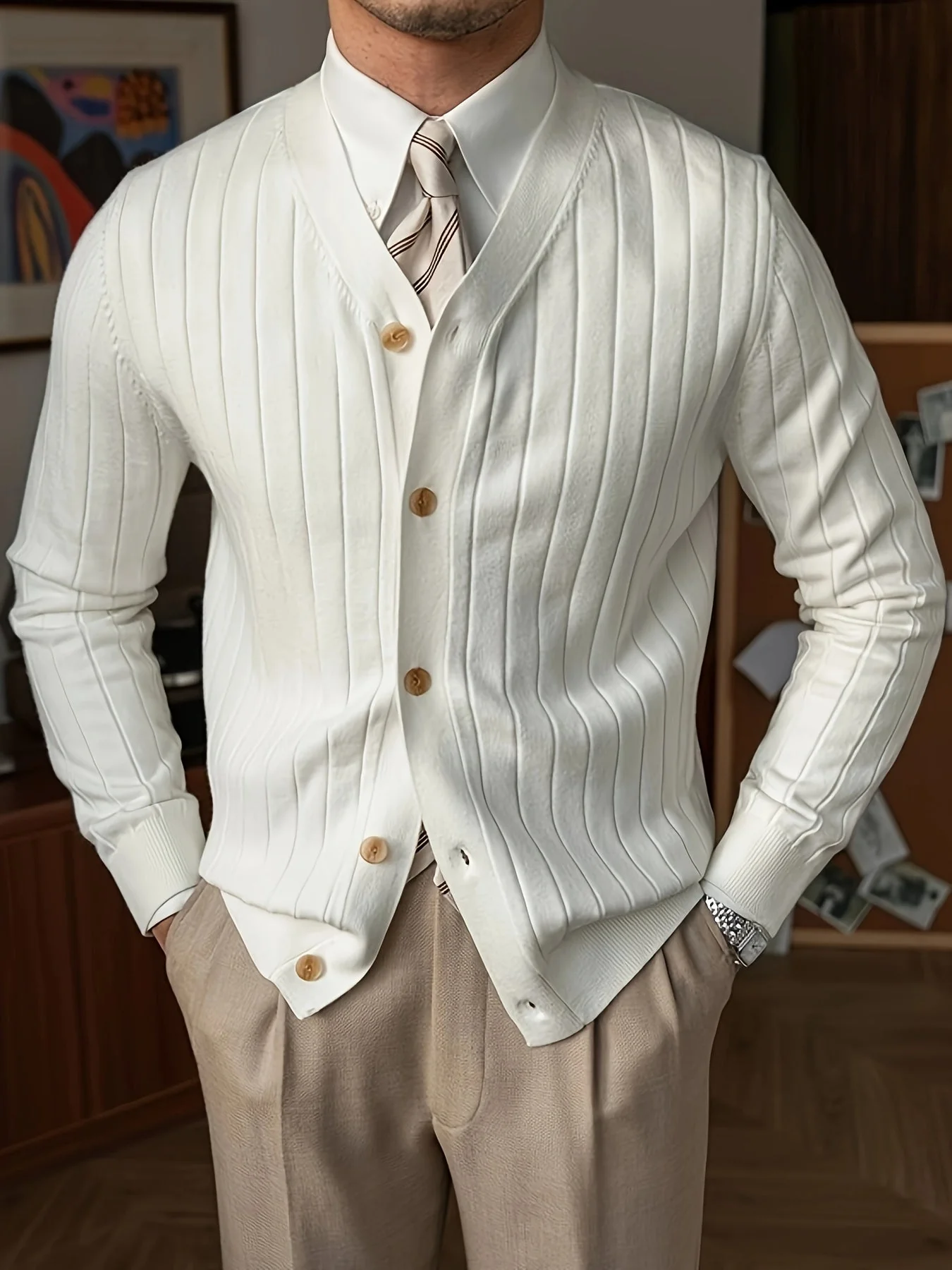Esiquio® | Men'S Stylish V-Neck Button Vest - Image 3