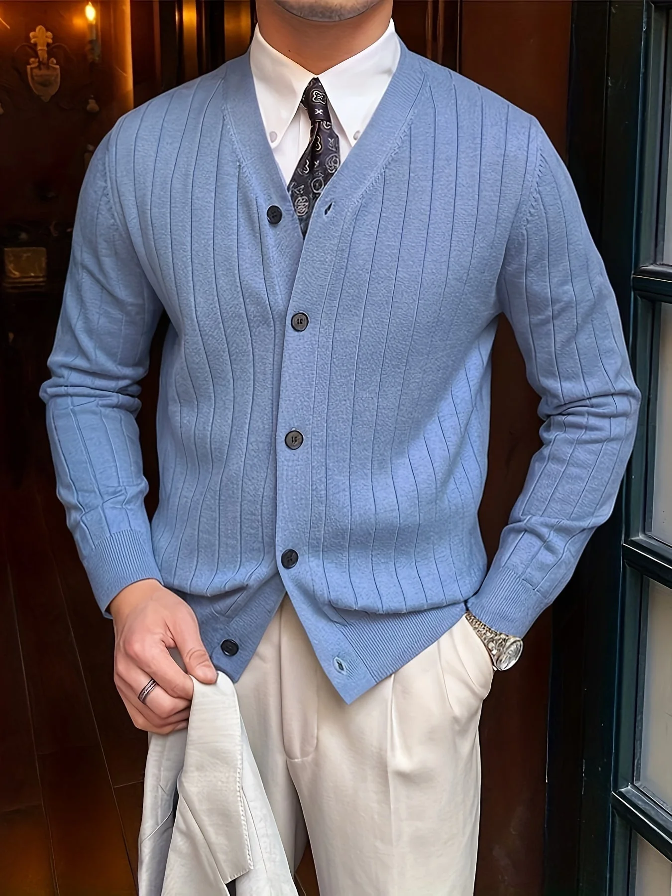 Esiquio® | Men'S Stylish V-Neck Button Vest - Image 8