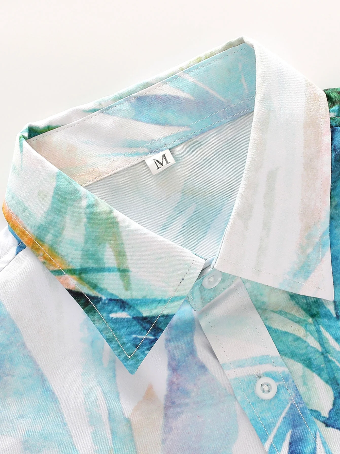Esteban® | Botanical Watercolor Print Shirt - Image 3