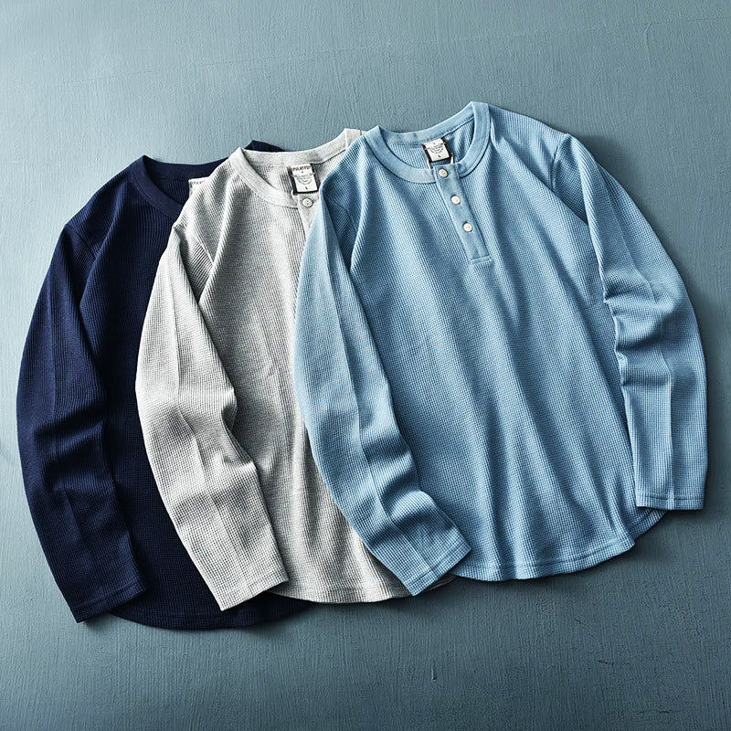 Esteban® | Henley In Cotone Waffle - Image 4
