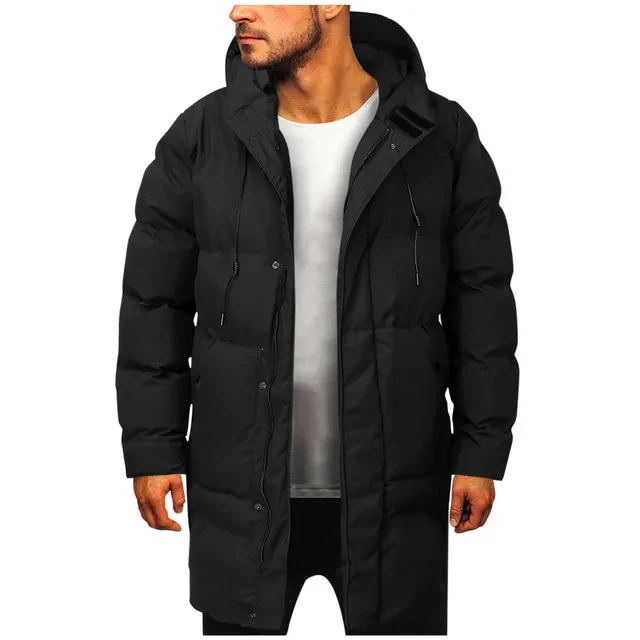 Estuardo | Men's insulated puffer coat with long hood - Image 2
