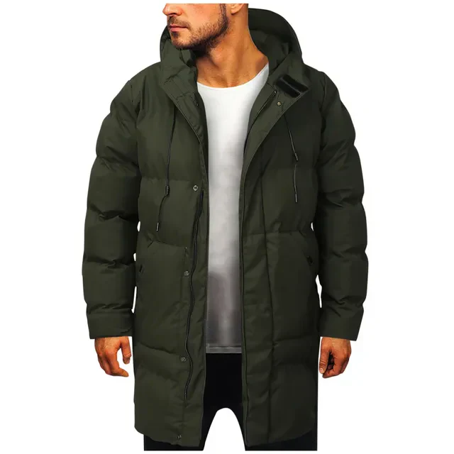 Estuardo | Men's insulated puffer coat with long hood - Image 3