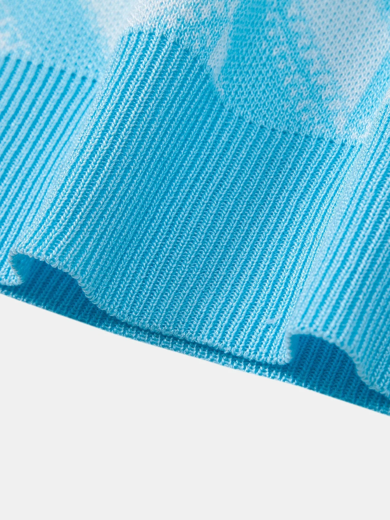Ethan | Geometric Knitted V Neck Polo Shirt - Image 4