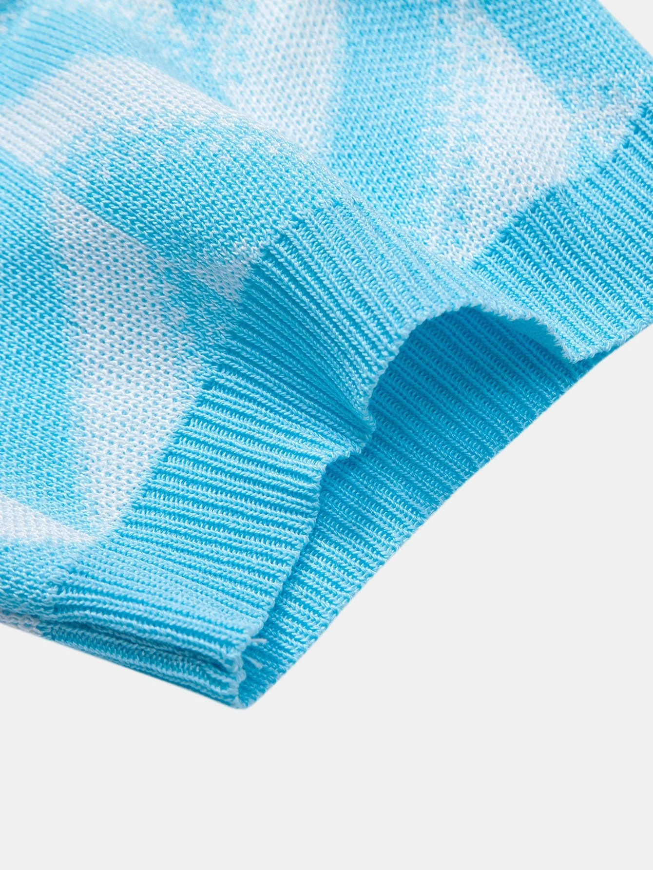 Ethan | Geometric Knitted V Neck Polo Shirt - Image 5