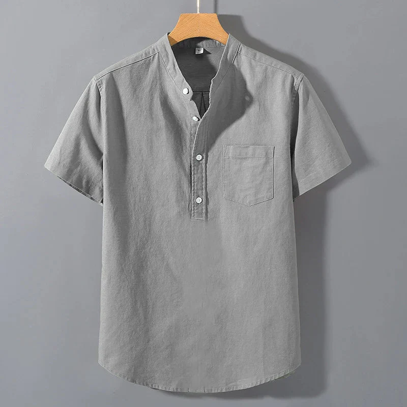 Ethan | Short Sleeved Cotton Shirt - Image 7