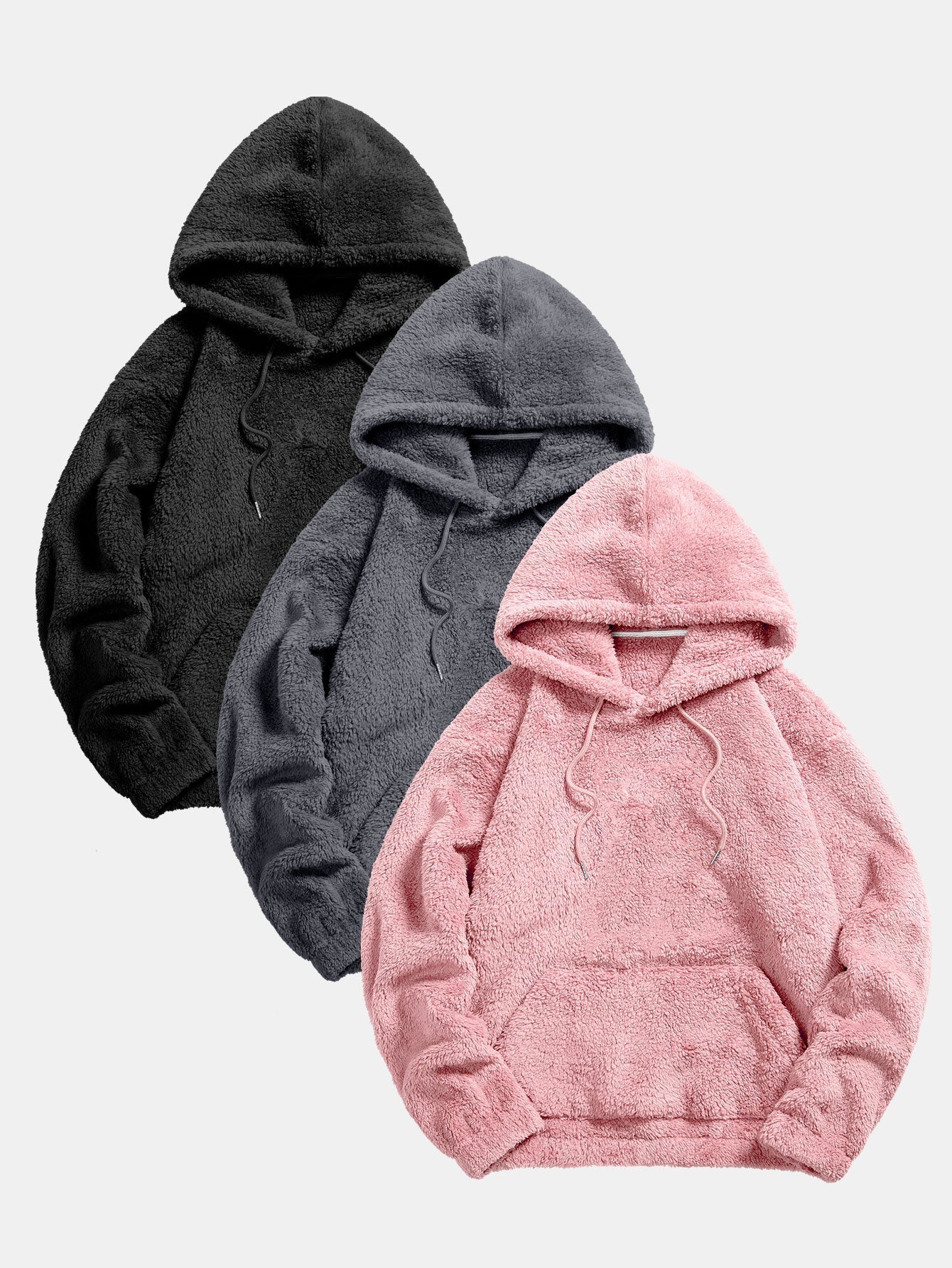 Euan | 3 Pieces Basic Teddy Hoodies - Image 11