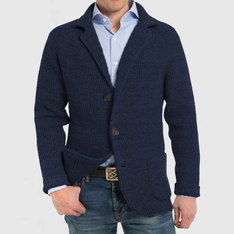 Eudoro | Elegant jacket with long sleeves and patch pockets - Image 2