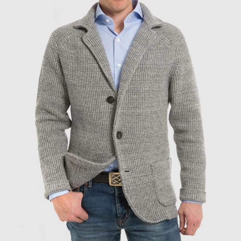 Eudoro | Elegant jacket with long sleeves and patch pockets - Image 7