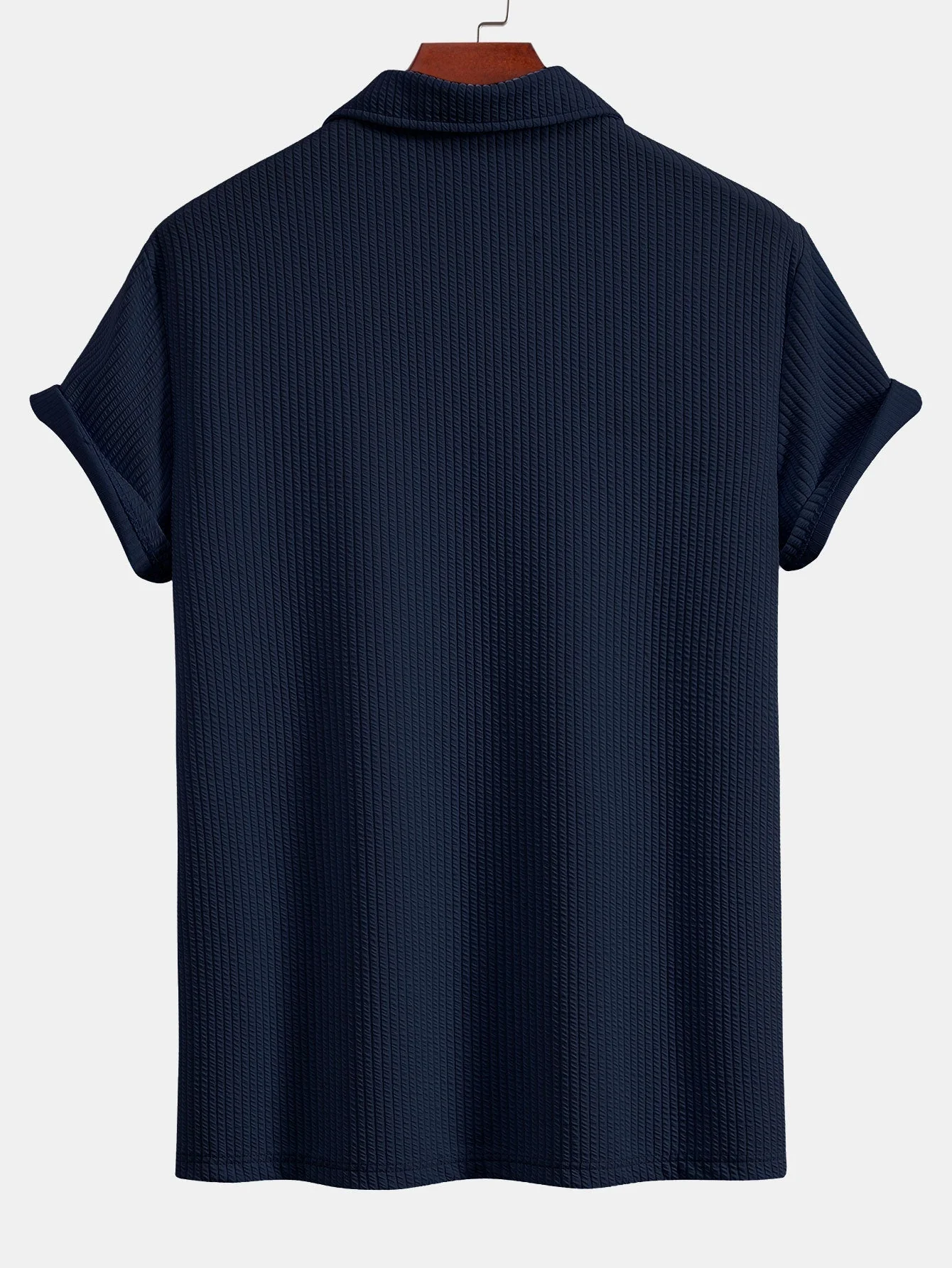 Eugenio® | Short Sleeved V-Neck Ribbed Polo - Image 10