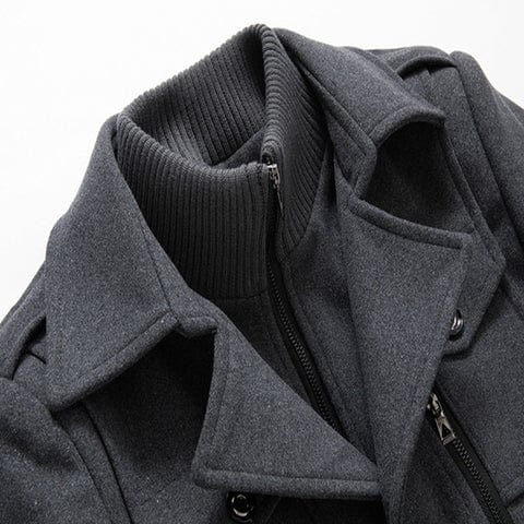 Eulises | Men's double-layered coat with high collar - Image 8