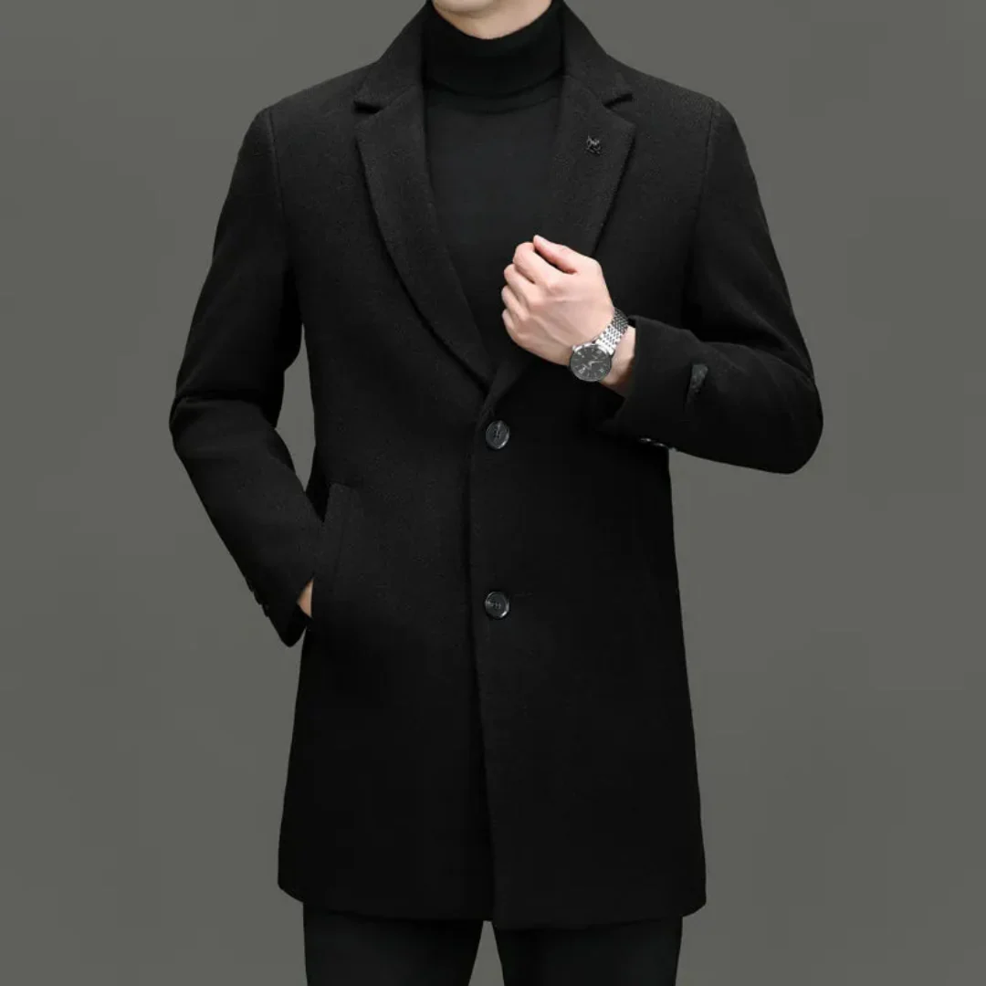 Eusebio | Breasted Wool Overcoat - Image 4