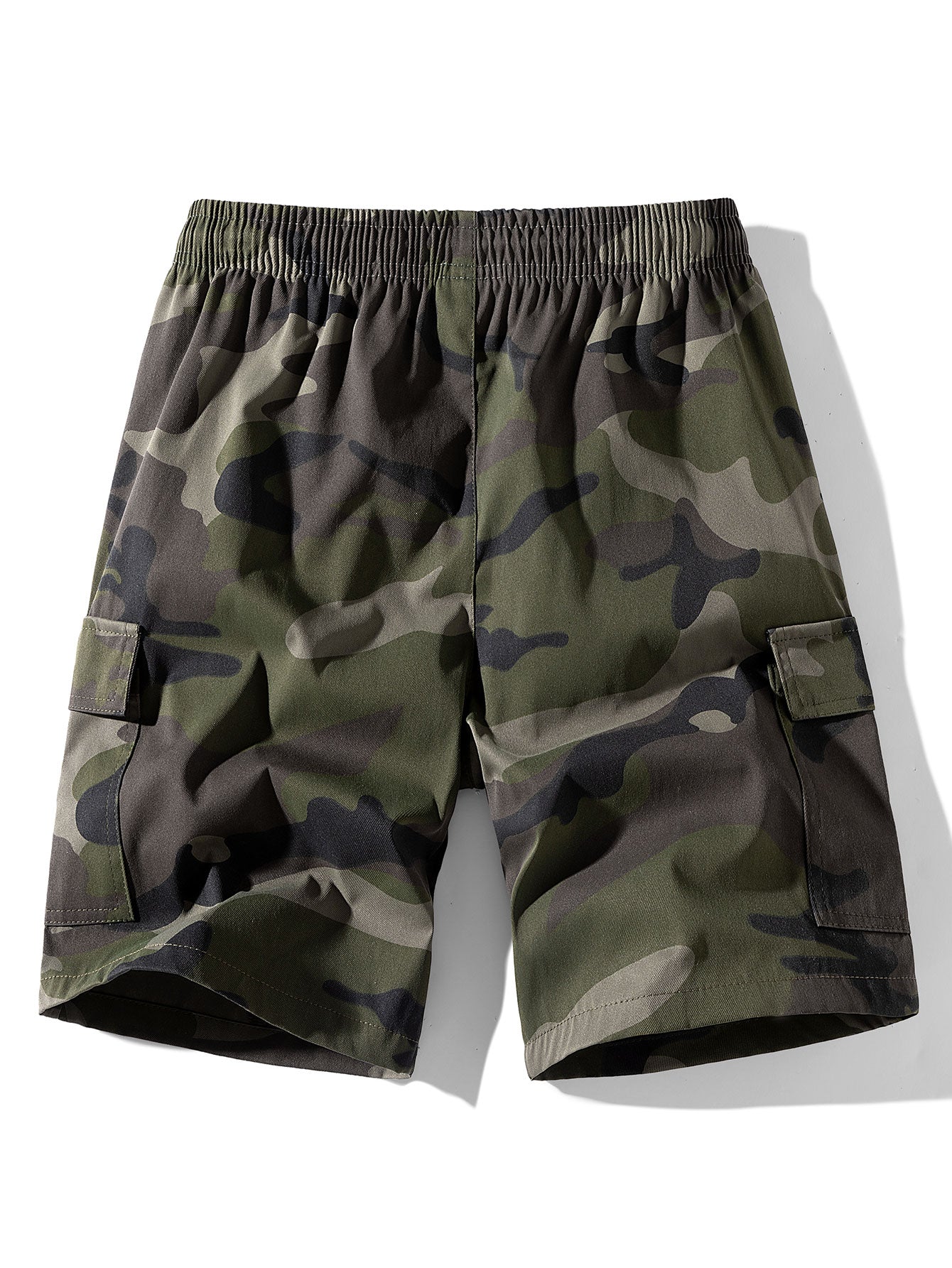 Eusebius | Camouflage Drawstring Cargo Shorts - Image 6