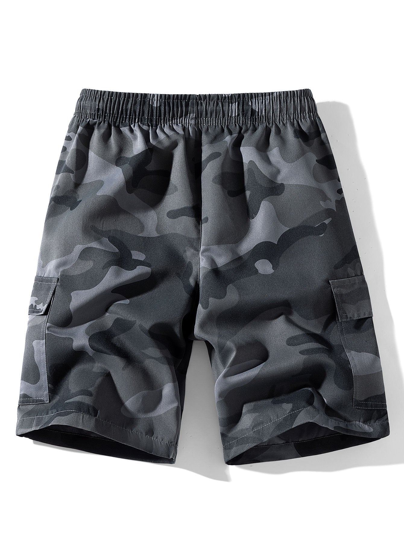 Eusebius | Camouflage Drawstring Cargo Shorts - Image 8