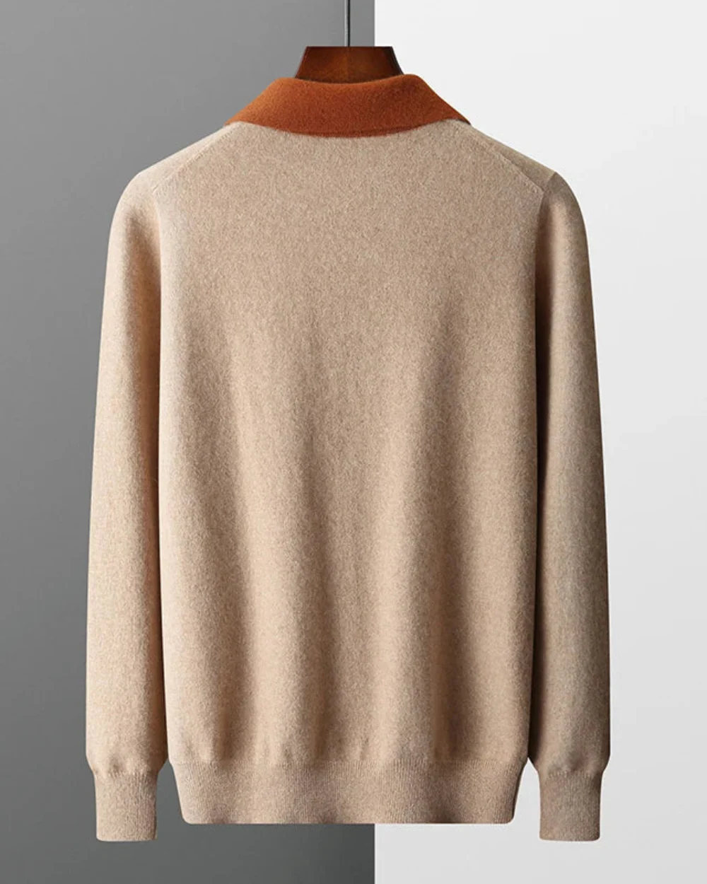 Evander | Castelle Cashmere Zip Up Polo - Image 2