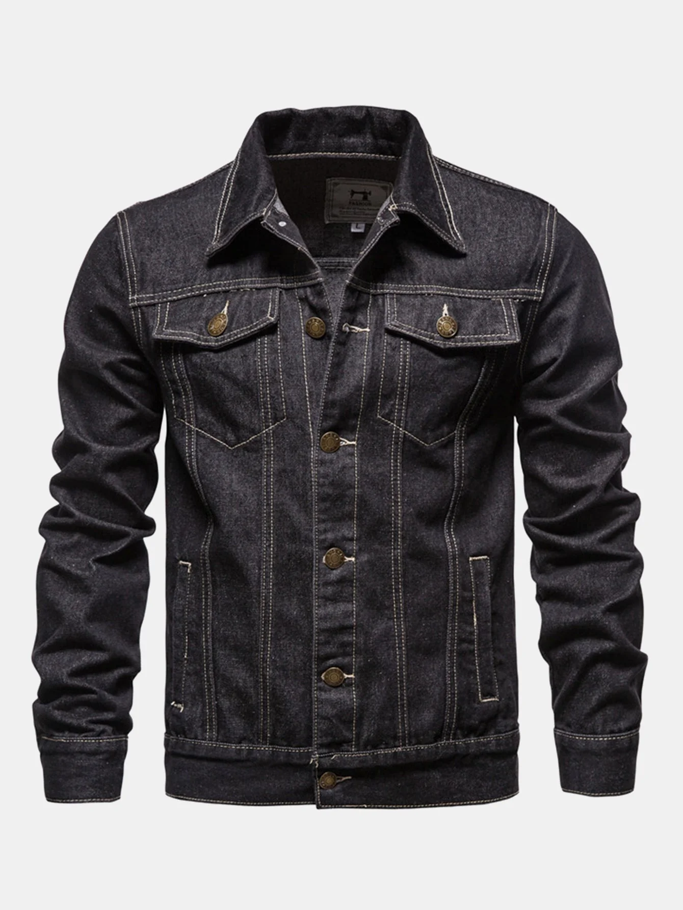 Everardo® | Washed Denim Jacket - Image 8