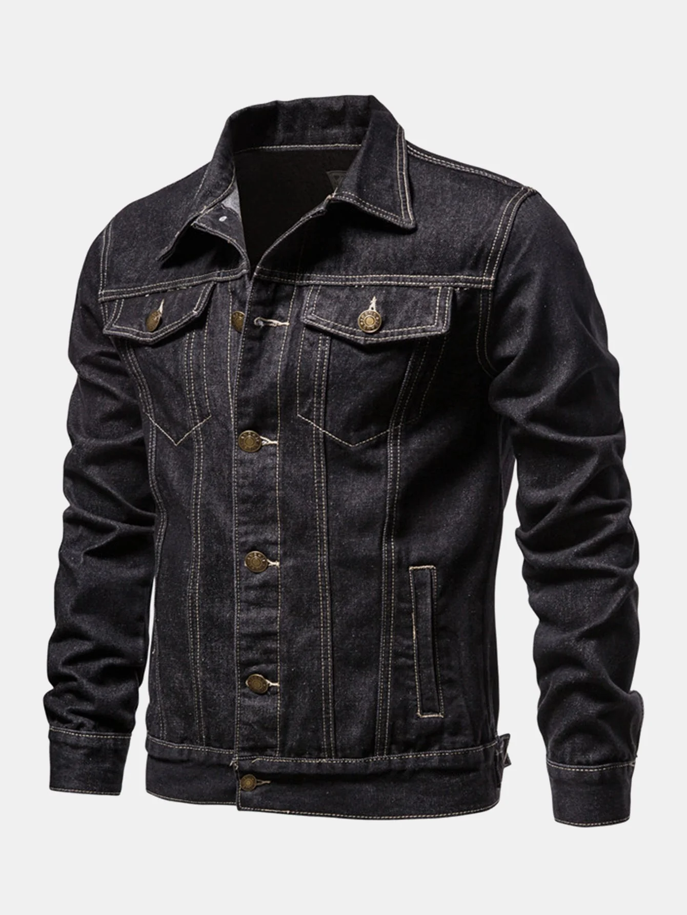 Everardo® | Washed Denim Jacket - Image 9